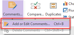 The AddComment function does exactly that -- it adds a comment in the grid