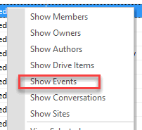 Show-Events-Groups